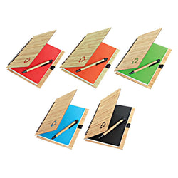 Bamboo Cover Notebook With Pen Corporate Gifts Singapore
