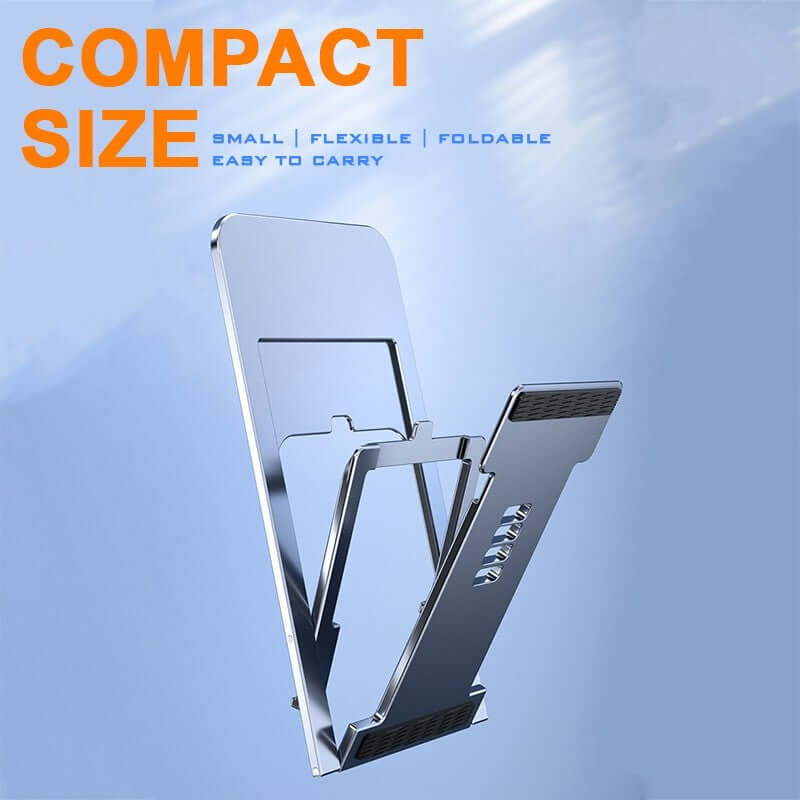 Side-view diagram of the foldable phone stand at several viewing angles