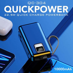 22.5W Quick Charge Powerbank with Built-in Cable Corporate Gifts Singapore