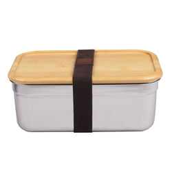 Stainless Steel Lunch Box with Bamboo Lid Corporate Gifts Singapore