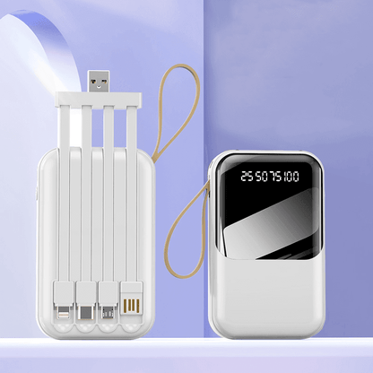 10000mAh Powerbank with 4 Detachable Cable - Giftmart.sg