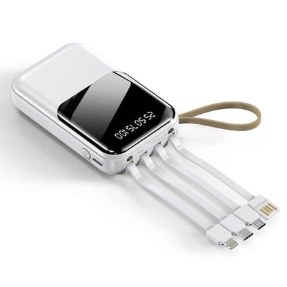 10000mAh Powerbank with 4 Detachable Cable - Giftmart.sg