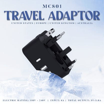 Travel Adaptor With 3.0A Fast Charge Corporate Gifts Singapore