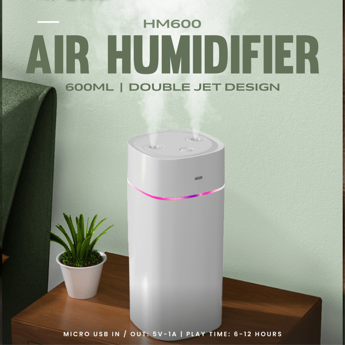 600ml Humidifier with Dual Spray Corporate Gifts Singapore