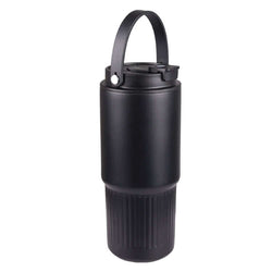 700ml Thermo Mug With Straw and Handle in black, perfect for beverages and corporate gifts.