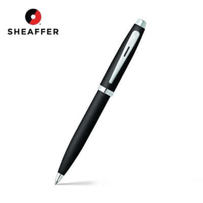 Sheaffer® Matte Black Ballpoint Pen With Chrome Trims Corporate Gifts Singapore