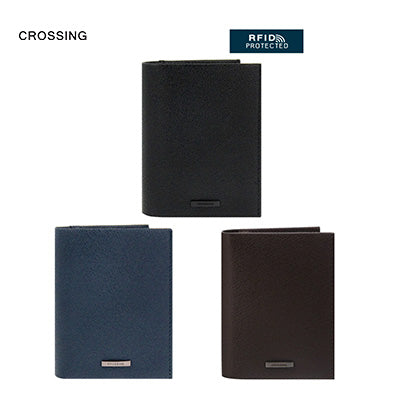 Crossing Elite Short Leather Wallet With Coin Pouch RFID Corporate Gifts Singapore