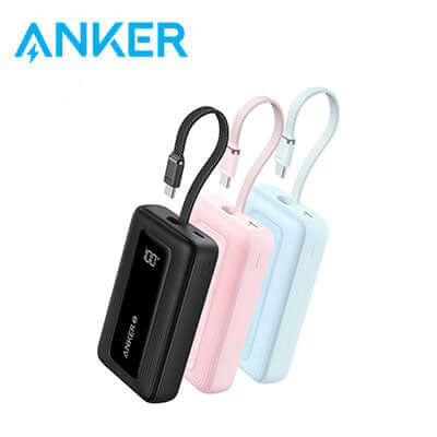Anker Zolo Powerbank 10000mAh 30W Power Bank Portable Charger with Built-in USB C Cable Corporate Gifts Singapore