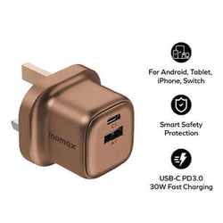 Momax 1-Charge 2-Port GaN Charger 30W Corporate Gifts Singapore