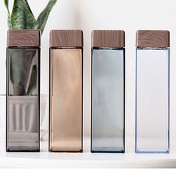 BPA Free Square Water Bottle with Bamboo Lid 500ml Corporate Gifts Singapore