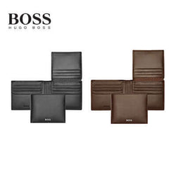 Hugo Boss Wallet with Flap Classic Smooth in black and brown, sleek design for the corporate gift.