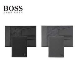 Hugo Boss Passport Holder Double B Saffiano in sleek black design, perfect for corporate gifts.