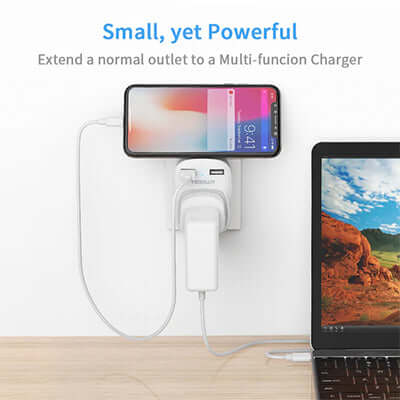 TESSAN USB Plug Adaptor with 2 USB Ports Corporate Gifts Singapore