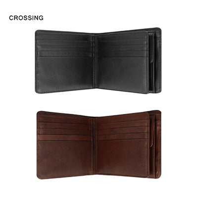 Crossing Antique Bi-fold Leather Wallet With Flap And Coin Pouch Corporate Gifts Singapore