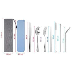 7 Pieces Stainless Steel Cutlery and Straw Set Corporate Gifts Singapore