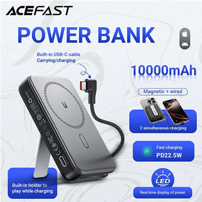 Acefast M24 10000mAh Magnetic Wireless Power Bank 22.5W Fast Charging CCC Certified