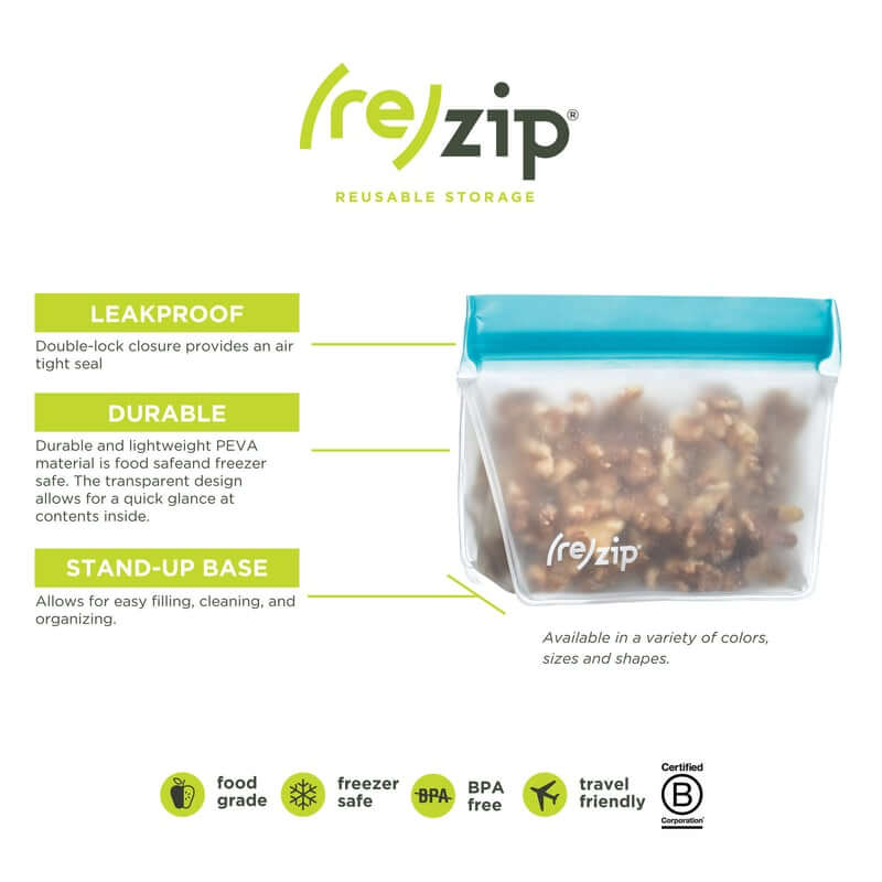 Rezip 5-piece Stand-Up Leakproof Reusable Storage Bag Starter Kit Corporate Gifts Singapore