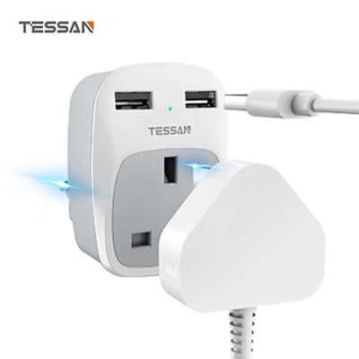 TESSAN USB Plug Adaptor with 2 USB Ports Corporate Gifts Singapore