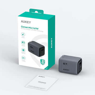 Aukey PA-C3 Comet Mix 3 67W PD Wall Charger with GaN Technology Corporate Gifts Singapore