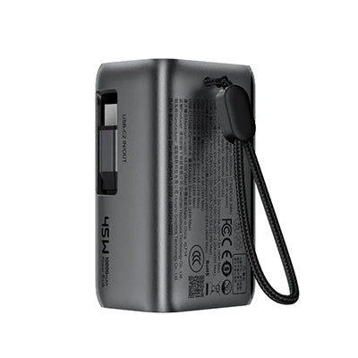 Acefast PB0902 Power Bank 10000mAh PD 45W Built-In Retractable Cable CCC Certified