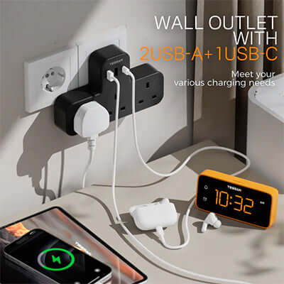 TESSAN Multi-Ports Extension Wall Plug Corporate Gifts Singapore