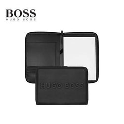 Hugo Boss Conference Folder Zip A4 Label Black - stylish corporate gift for professionals, featuring minimalist design and refined accents.