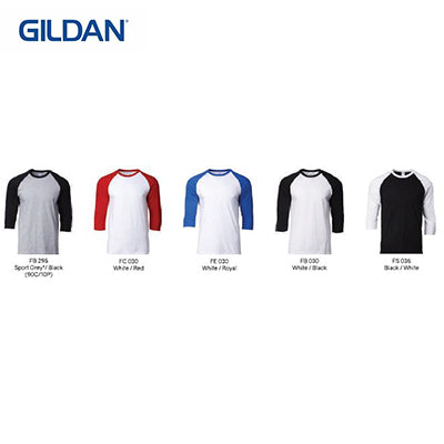 Gildan Adult 3/4 Sleeve Raglan T-Shirt Corporate Gifts Singapore