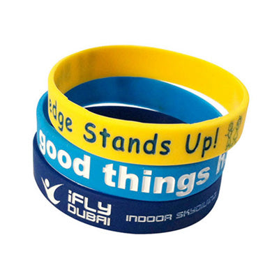 Custom Colour Filled Debossed Silicone Wristband Corporate Gifts Singapore