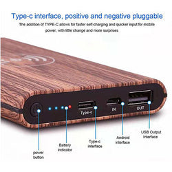 Woodgrain Qi Wireless power bank charger Corporate Gifts Singapore