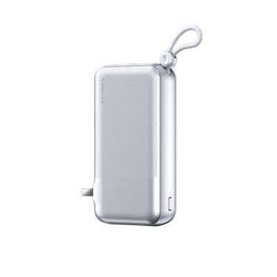 Remax CP-15 Powerbank with Wall Plug 20000mAh in sleek Starlight Silver finish with portable handle.