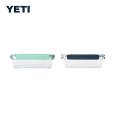 Yeti Large Plastic Food Storage Box in two colors, designed for outdoor adventures and corporate gifts.