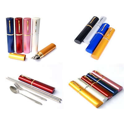 3pcs stainless steel cutlery set with folding chopsticks Corporate Gifts Singapore