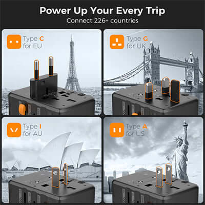 TESSAN 15W Travel Adapter with 1 USB C and 2 USB Ports Corporate Gifts Singapore