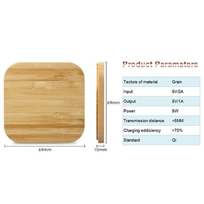 Slim Wood Portable Qi Wireless Charger Corporate Gifts Singapore