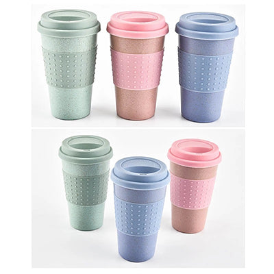 Eco Friendly Wheat Straw and Silicone Coffee Cup Corporate Gifts Singapore