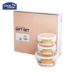 Lock & Lock Clear Glass Container 3pcs Gift Set Corporate Gifts Singapore
