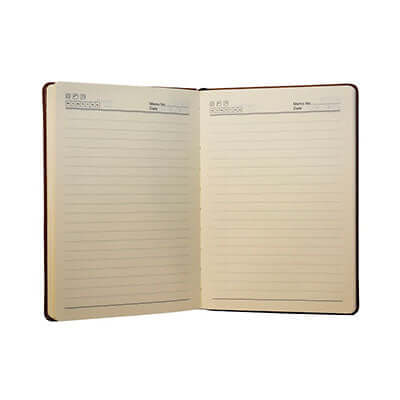 A5 Saddle Stitched PU Notebook Corporate Gifts Singapore