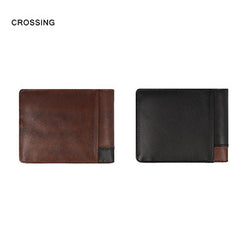 Crossing Antique Bi-fold Leather Wallet With Coin Pouch Corporate Gifts Singapore