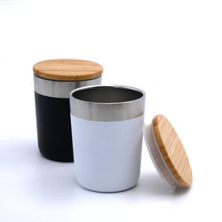 Vacuum Coffee Tumbler with Bamboo Lid Corporate Gifts Singapore