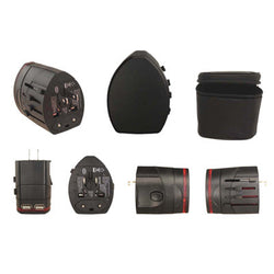 World Travel Adapter with 2 USB ports (2,100mAh Fast Charge Corporate Gifts Singapore