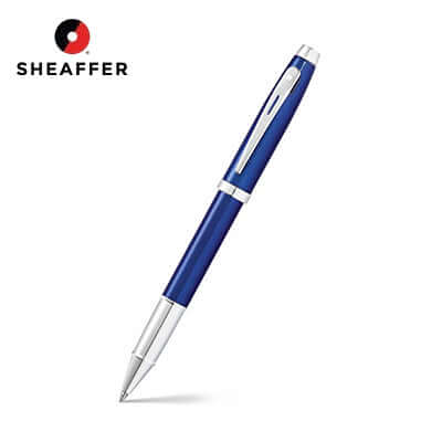 Sheaffer® 100 Glossy Blue with Chrome Trims Rollerball Pen Corporate Gifts Singapore