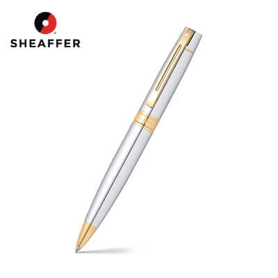 Sheaffer® 300 Chrome with Gold Trims Ballpoint Pen Corporate Gifts Singapore