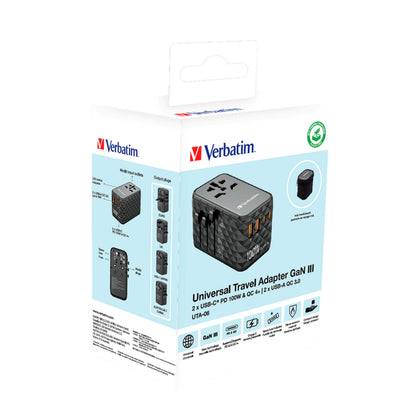 Verbatim 32121 GaN III 100W Universal Travel Adapter Corporate Gifts Singapore