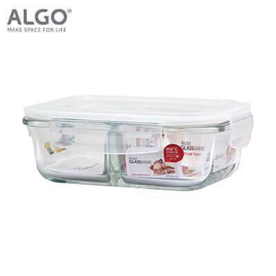 Algo Rectangular Glass Container with 2 Divider Corporate Gifts Singapore