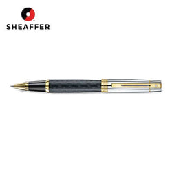 Sheaffer Engraved Black Rollerball Pen with Chrome Cap and Gold Trims Corporate Gifts Singapore
