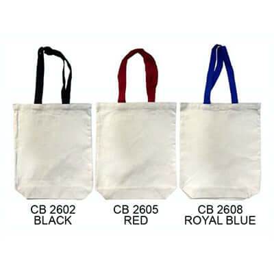 12oz Cotton Bag with Coloured Handle - Giftmart.sg