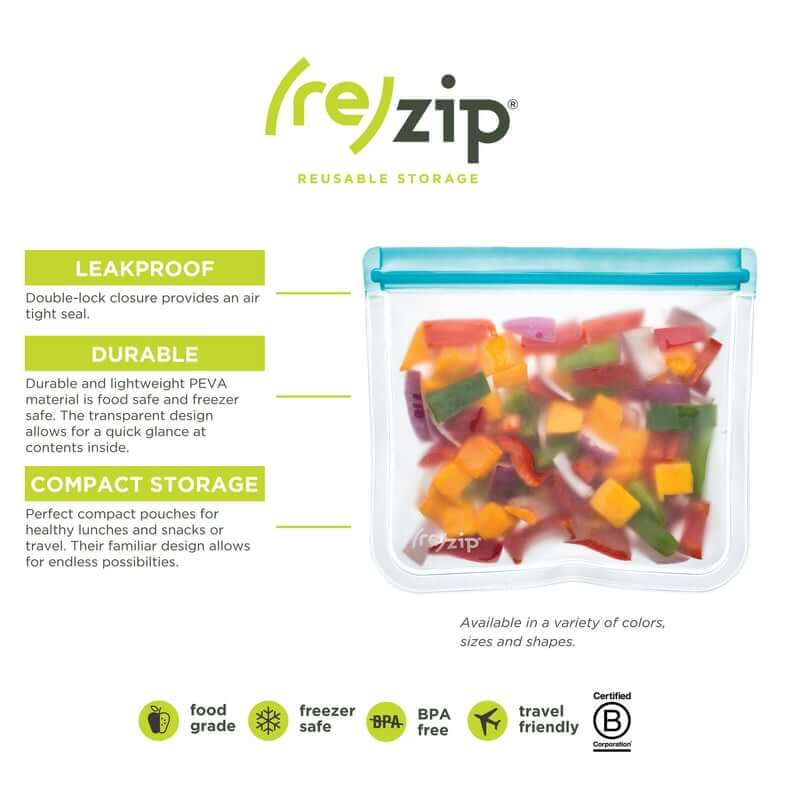 Rezip 5-piece Lay-Flat Starter Leakproof Reusable Storage Bag Kit Corporate Gifts Singapore