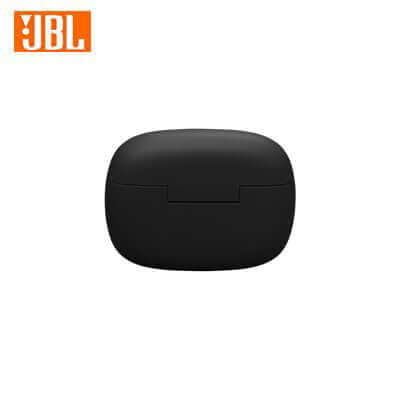 Black JBL Wave Beam 2 charging case viewed from the back