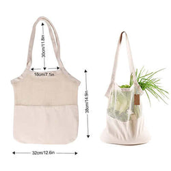 Eco friendly Reusable Washable Natural Organic Cotton Mesh Bag Corporate Gifts Singapore