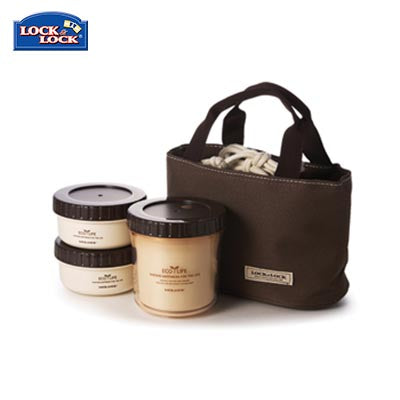 Lock & Lock 3 Pieces Rounded Lunch Box Set Corporate Gifts Singapore